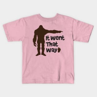 Yeti Went That Way Kids T-Shirt